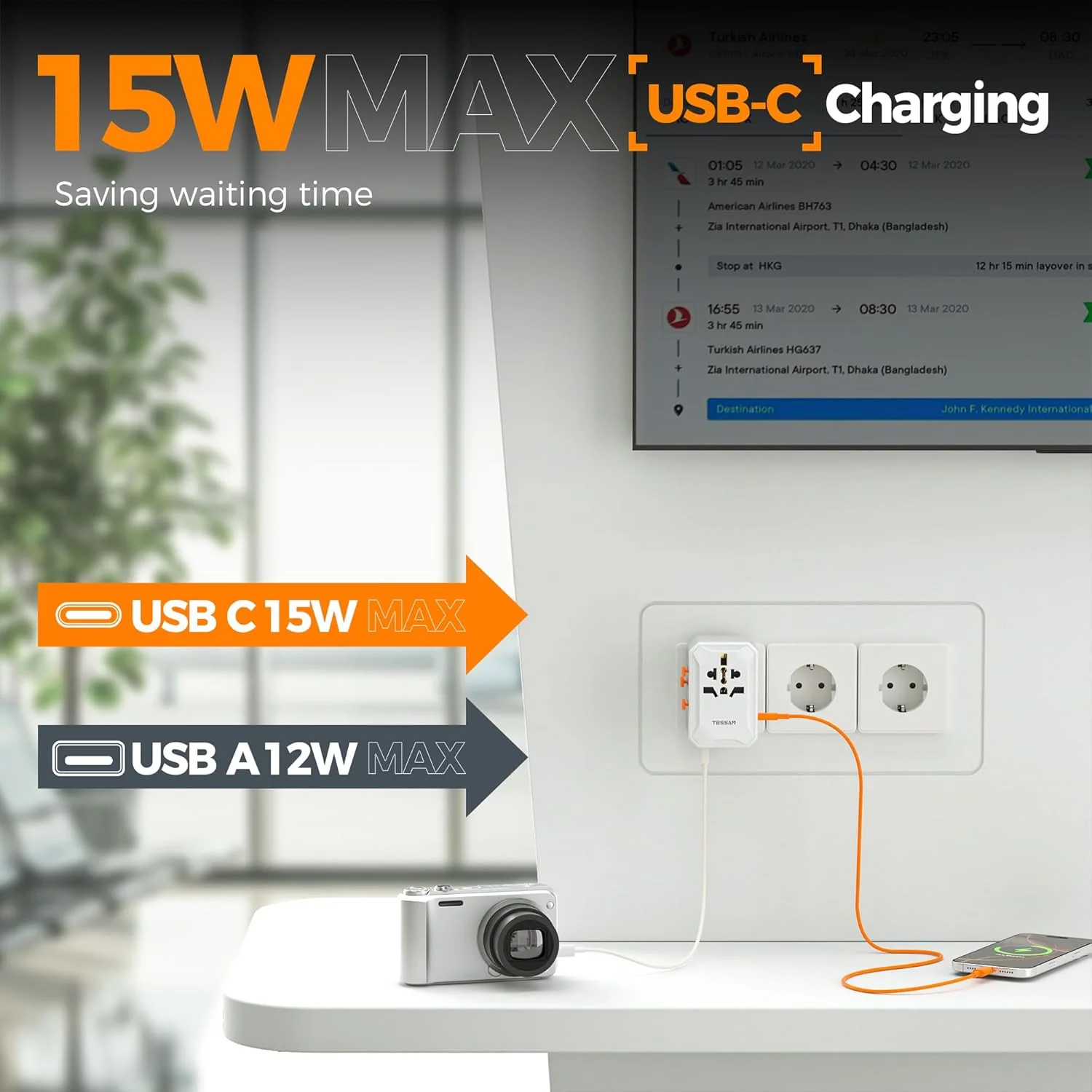 TESSAN 28W Universal Travel Adapter WTA06 - Image 3