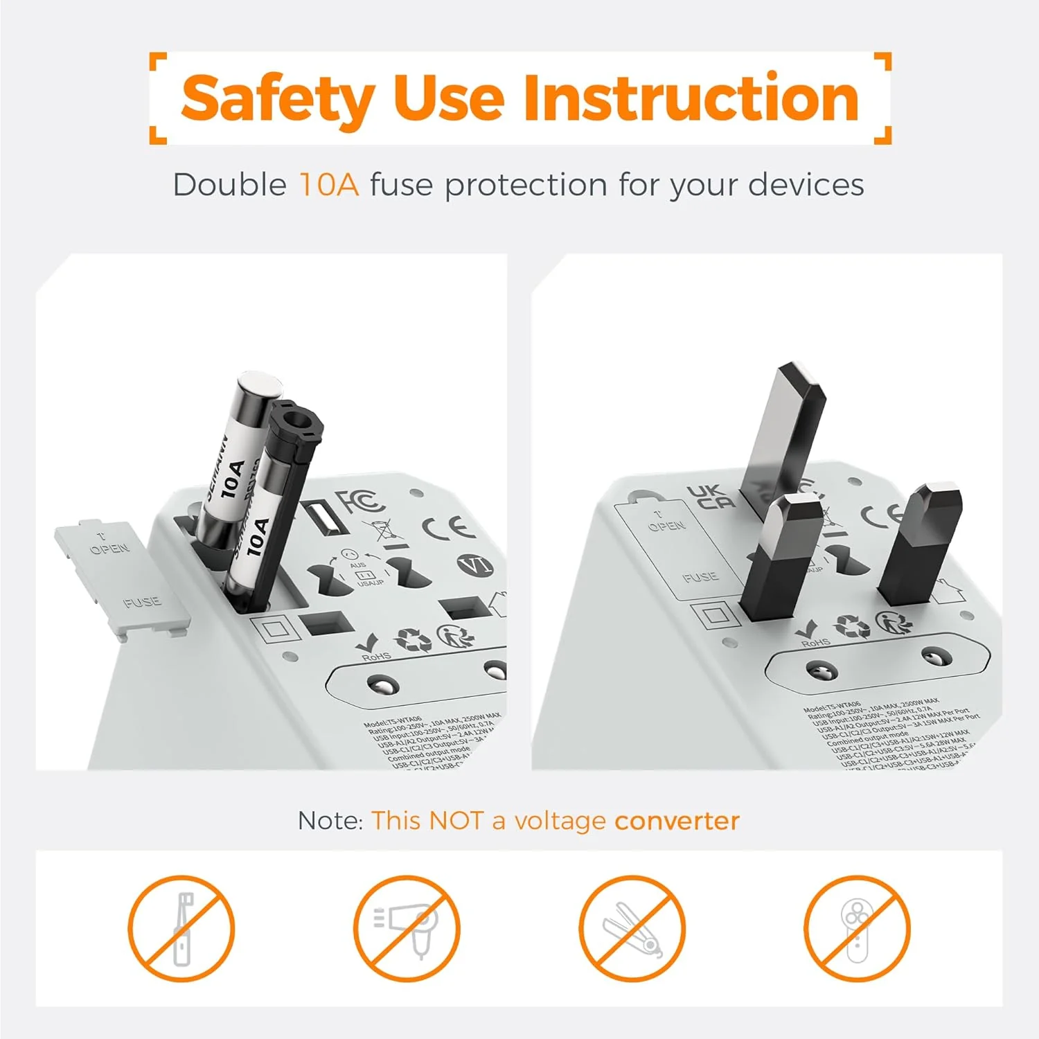 TESSAN 28W Universal Travel Adapter WTA06 - Image 6
