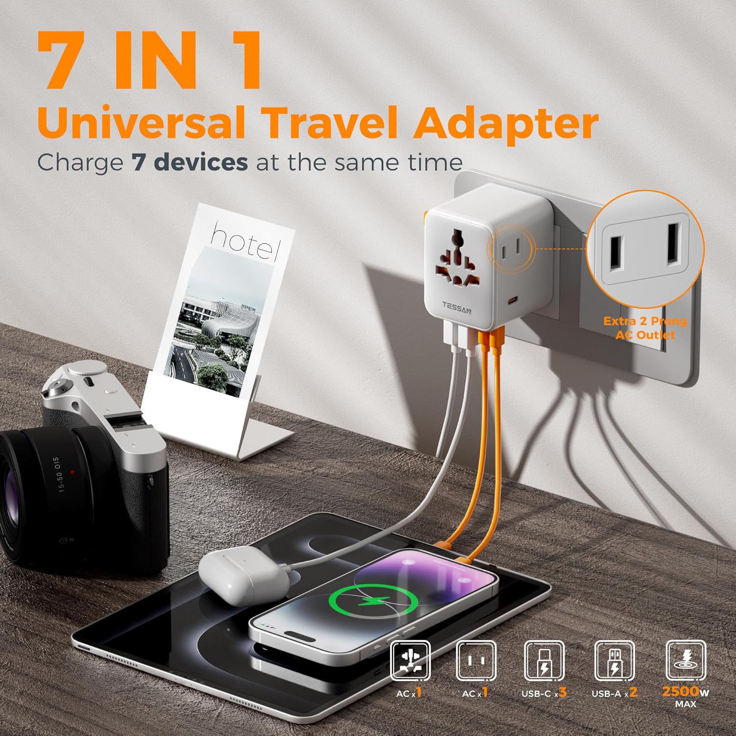 TESSAN 65W GaN Universal Travel Adapter WTA09 - Image 3