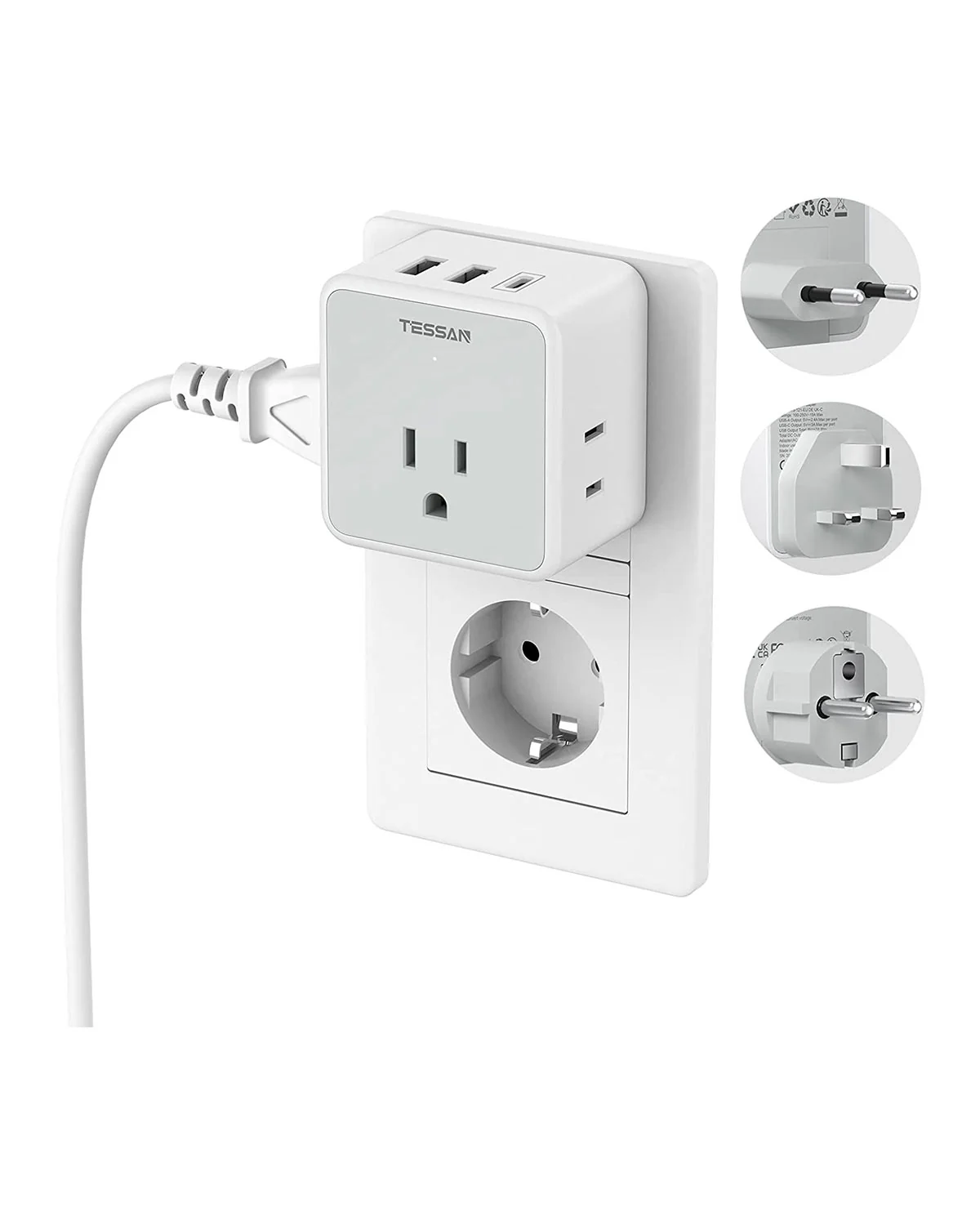 TESSAN All European Travel Plug Adapter Kit 121 - Image 3