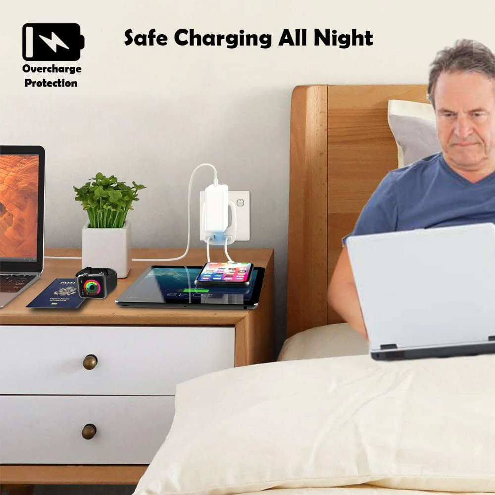 US To Brazil Travel Plug Adapter with 2 USB Ports(Type N Plug) - Image 7