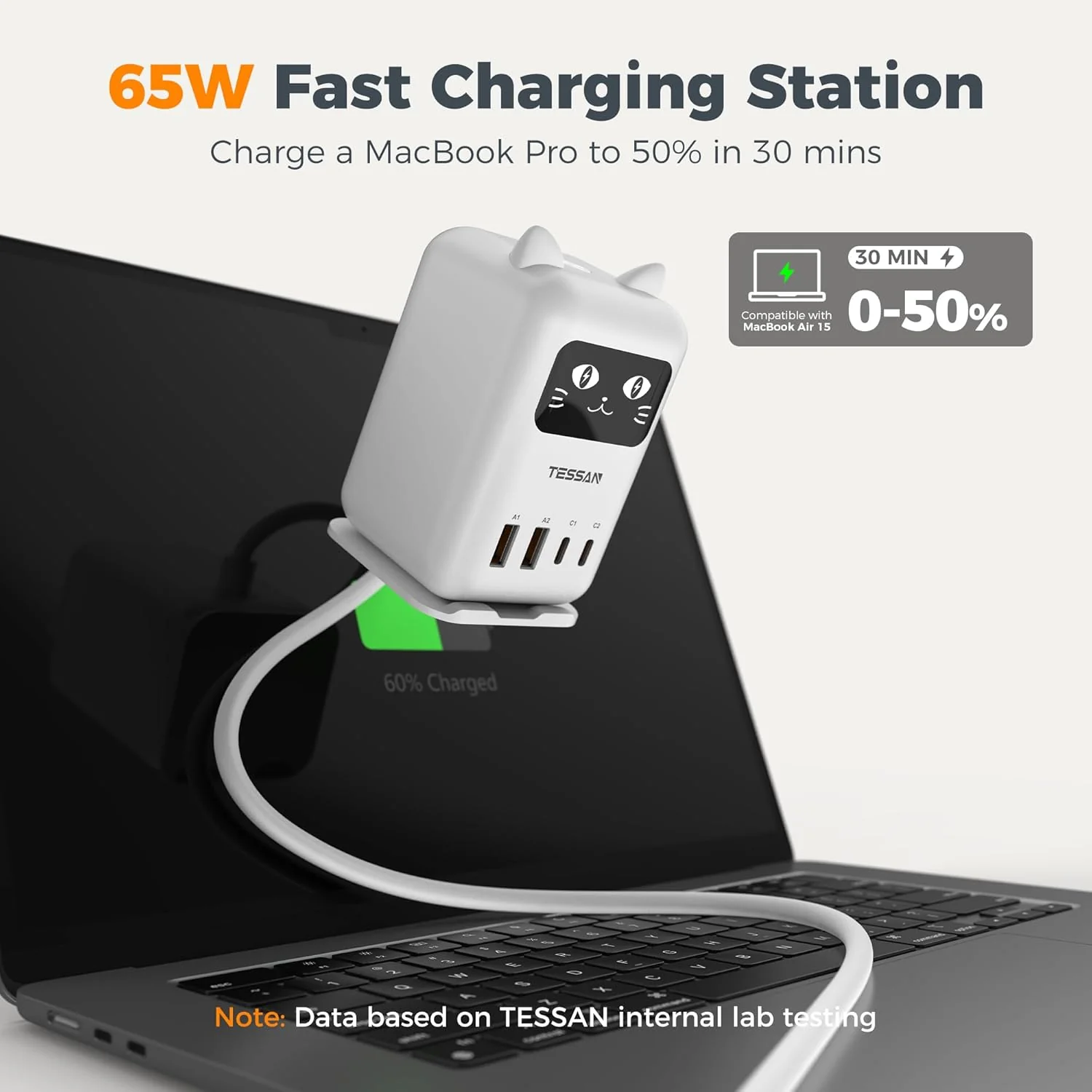TESSAN PD 65W USB C Charging Station CS07 - Image 4