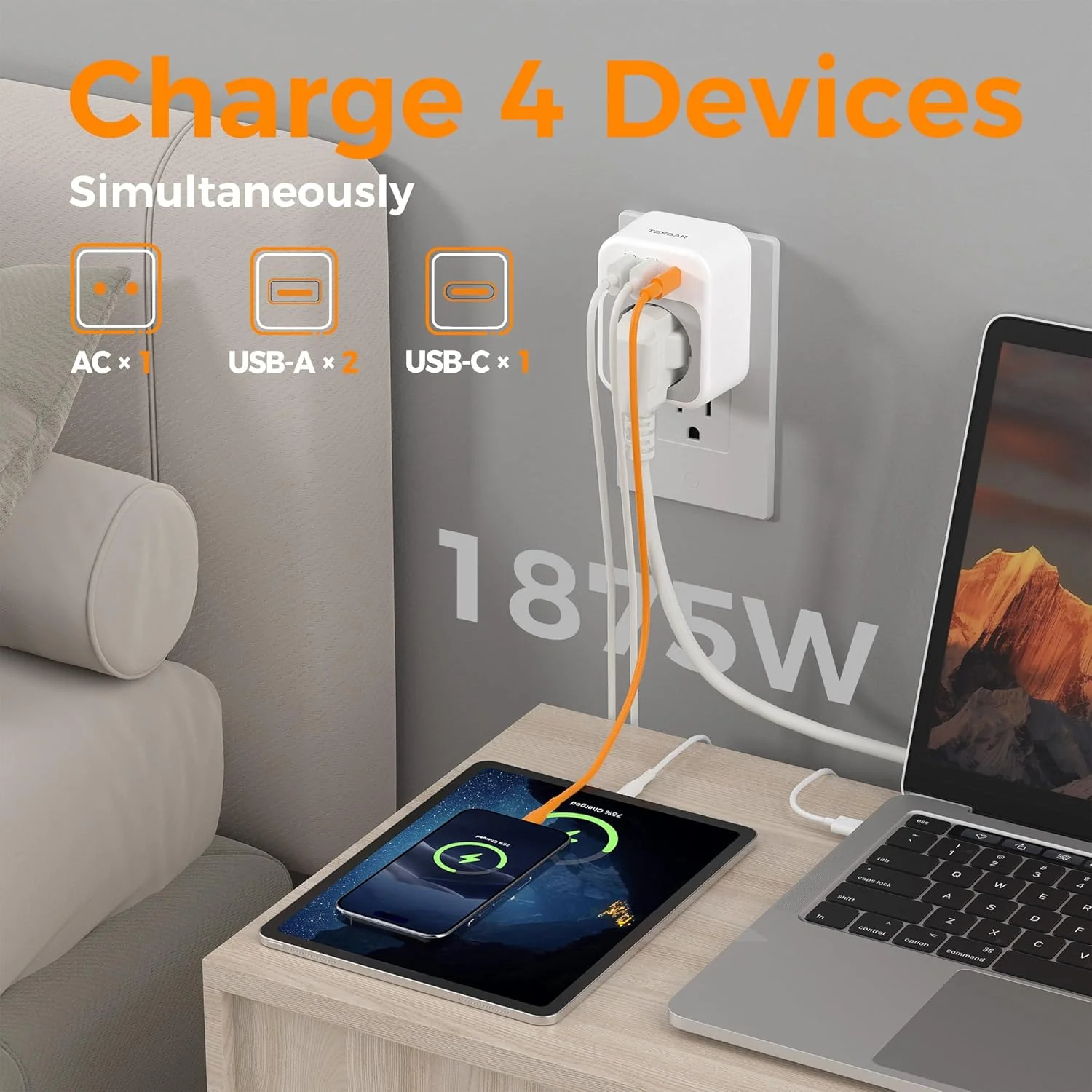 TESSAN EU to US Type C/E/F Plug Adapter TA03 - Image 5