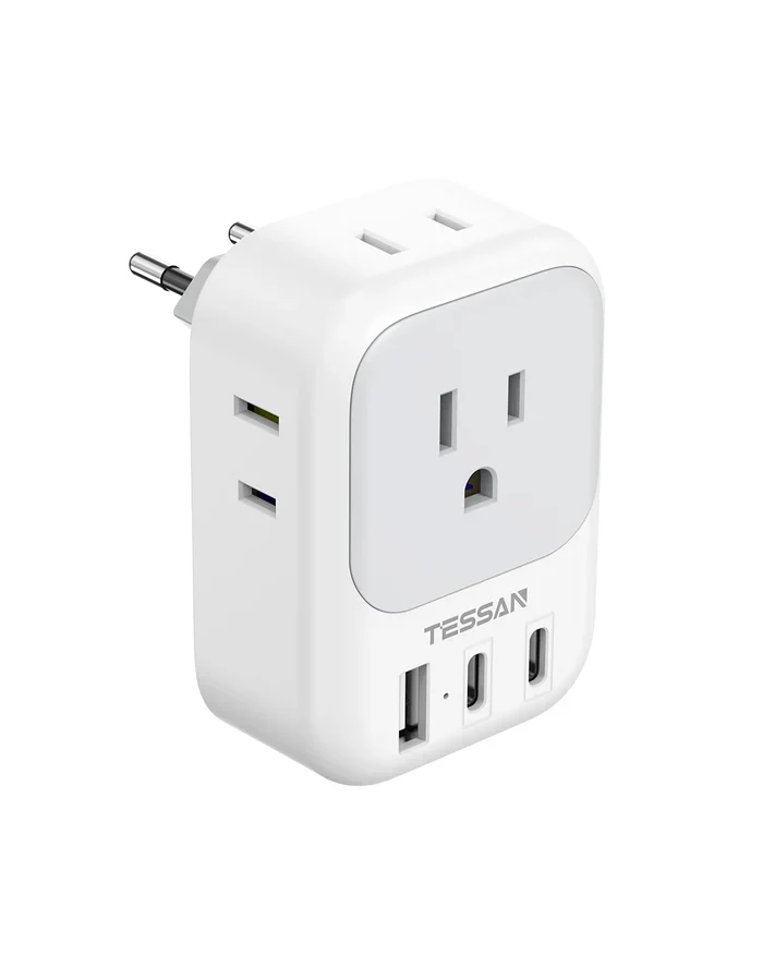 TESSAN European Travel Adapter(US To EU)  With USB Ports, to Most of Europe, Iceland Spain Italy France Germany - Image 8