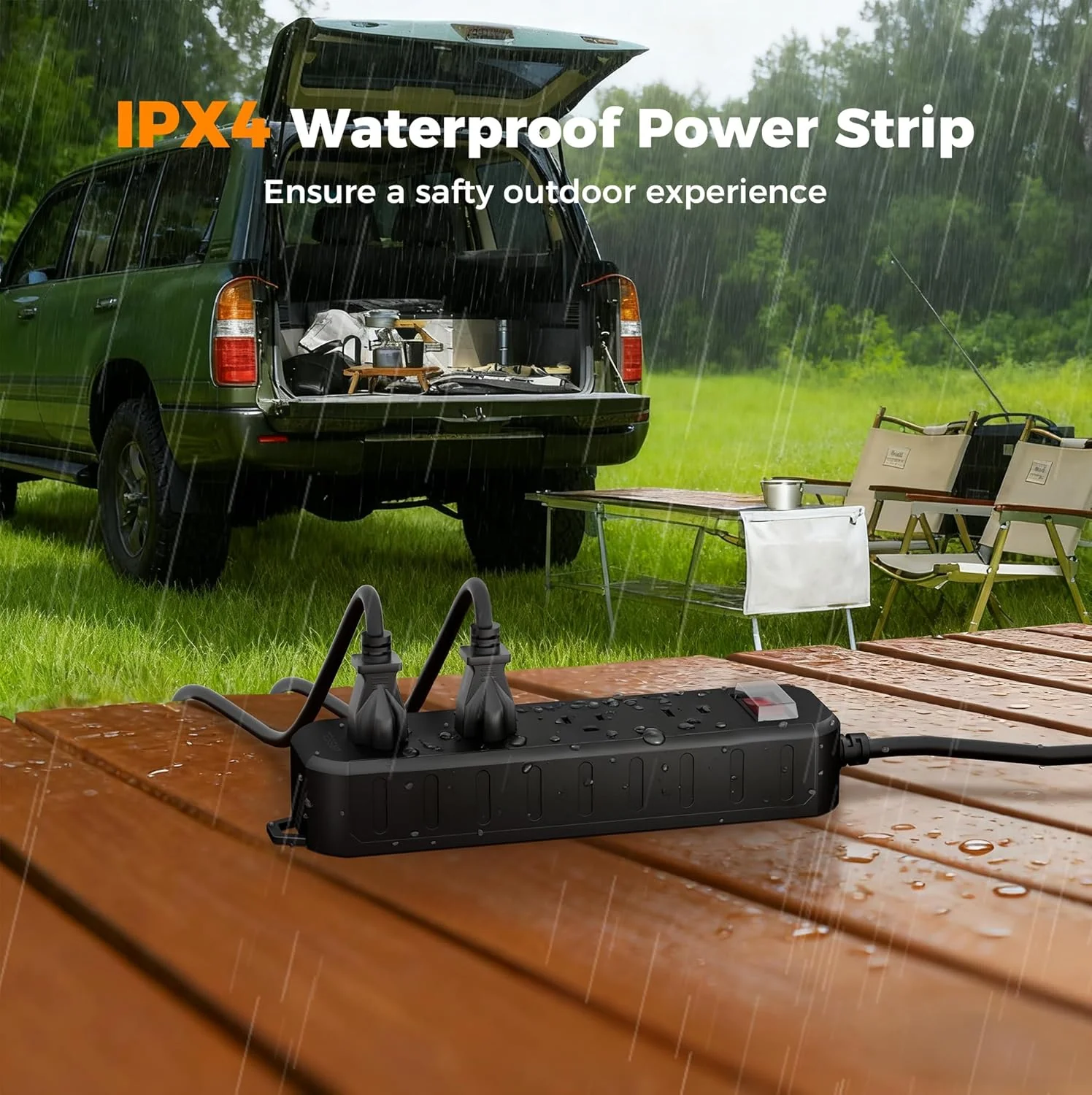 TESSAN Outdoor Weatherproof Surge Protector 1700J WP101 - Image 3