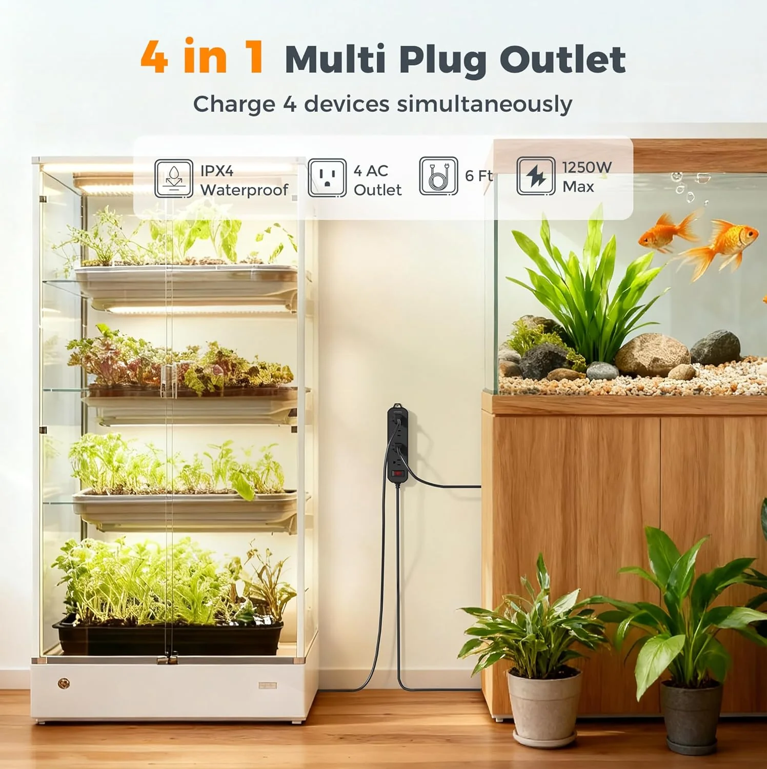 TESSAN Outdoor Weatherproof Surge Protector 1700J WP101 - Image 6