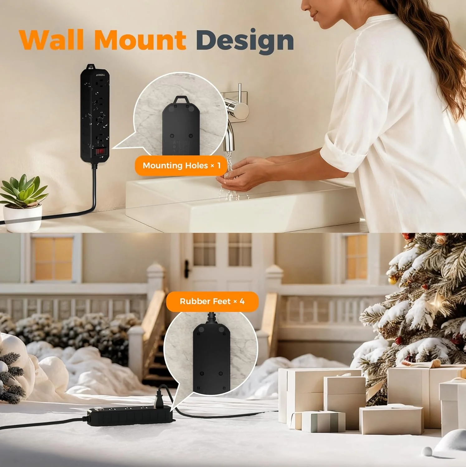 TESSAN Outdoor Weatherproof Surge Protector 1700J WP101 - Image 7