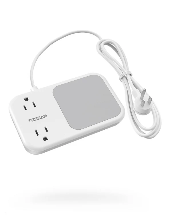 Wireless Charger Power Strip 4 FT Extension Cord With 2 Outlets 2 USB Ports - Image 8