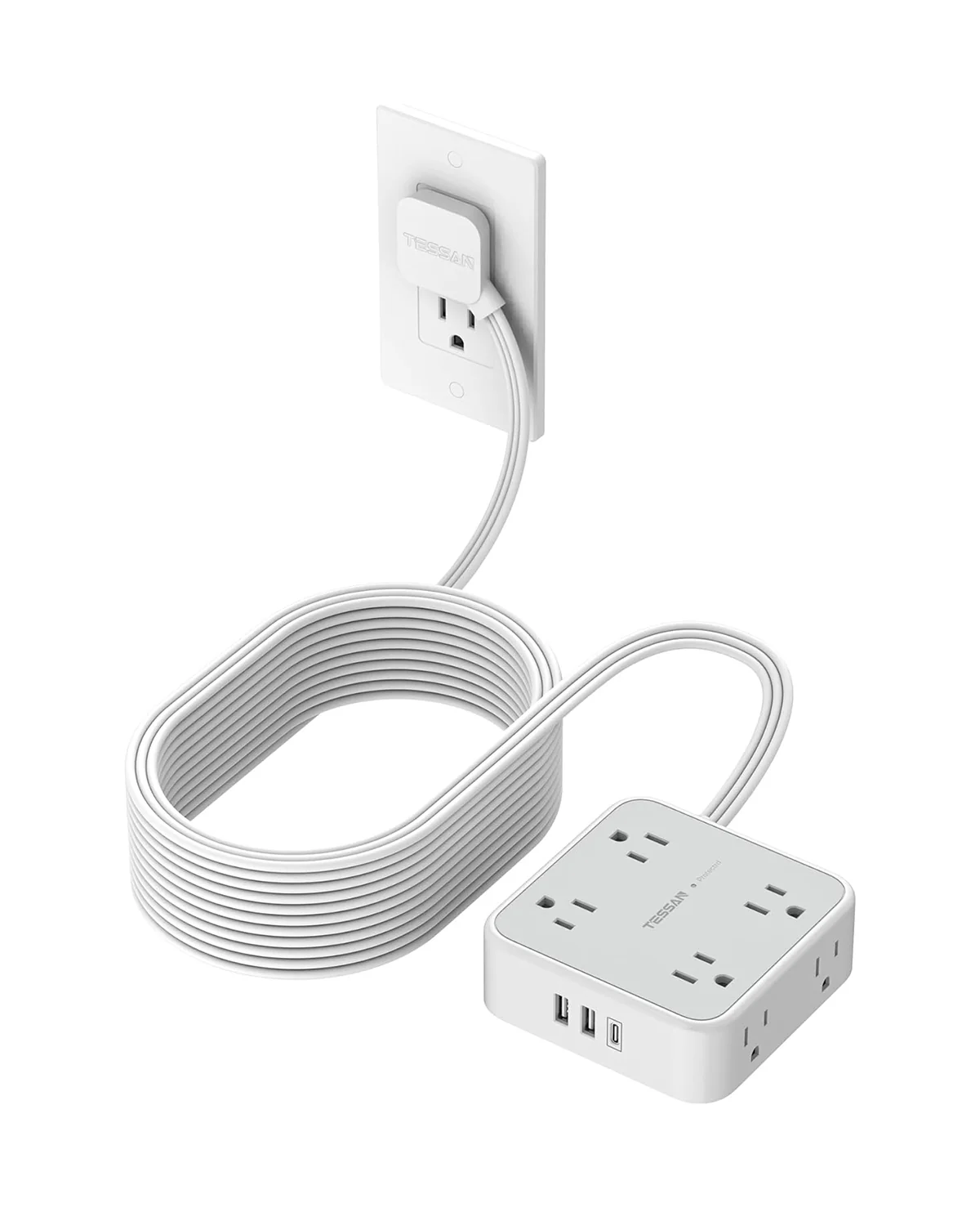 TESSAN Surge Protector Power Strip with 8 AC Outlets, 3 USB(1 USB C) - Image 11