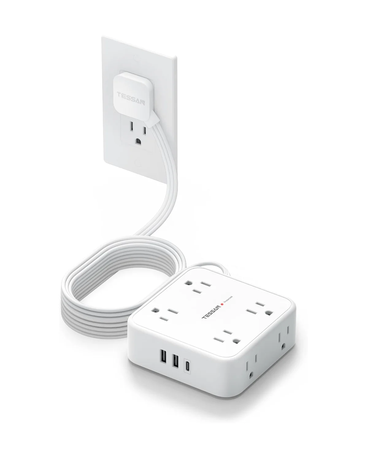 TESSAN Surge Protector Power Strip with 8 AC Outlets, 3 USB(1 USB C) - Image 18