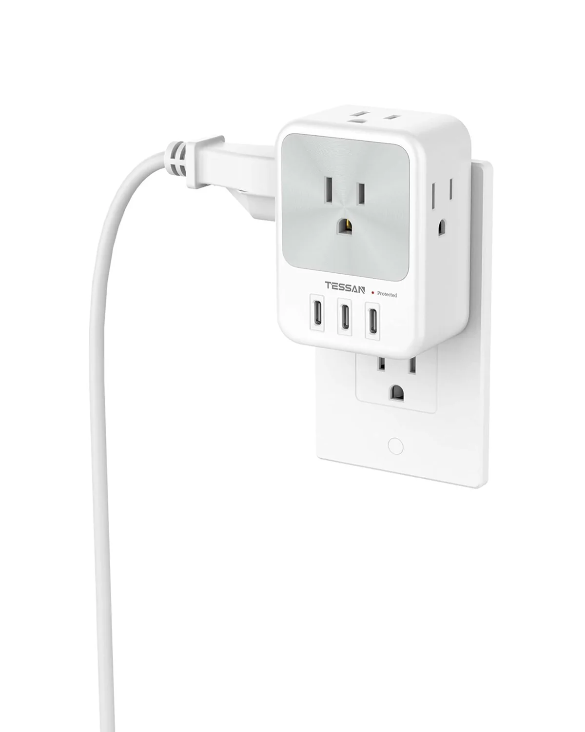 TESSAN Outlet Extender With USB Ports, Surge Protection, 30W Fast Charging - Image 13