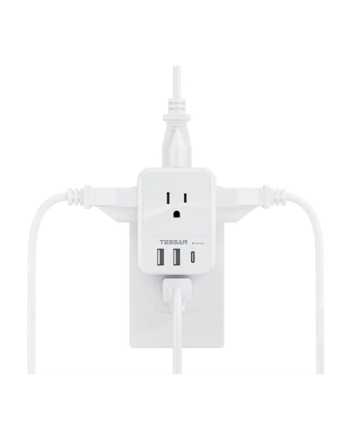 TESSAN Outlet Extender With USB Ports, Surge Protection, 30W Fast Charging - Image 14