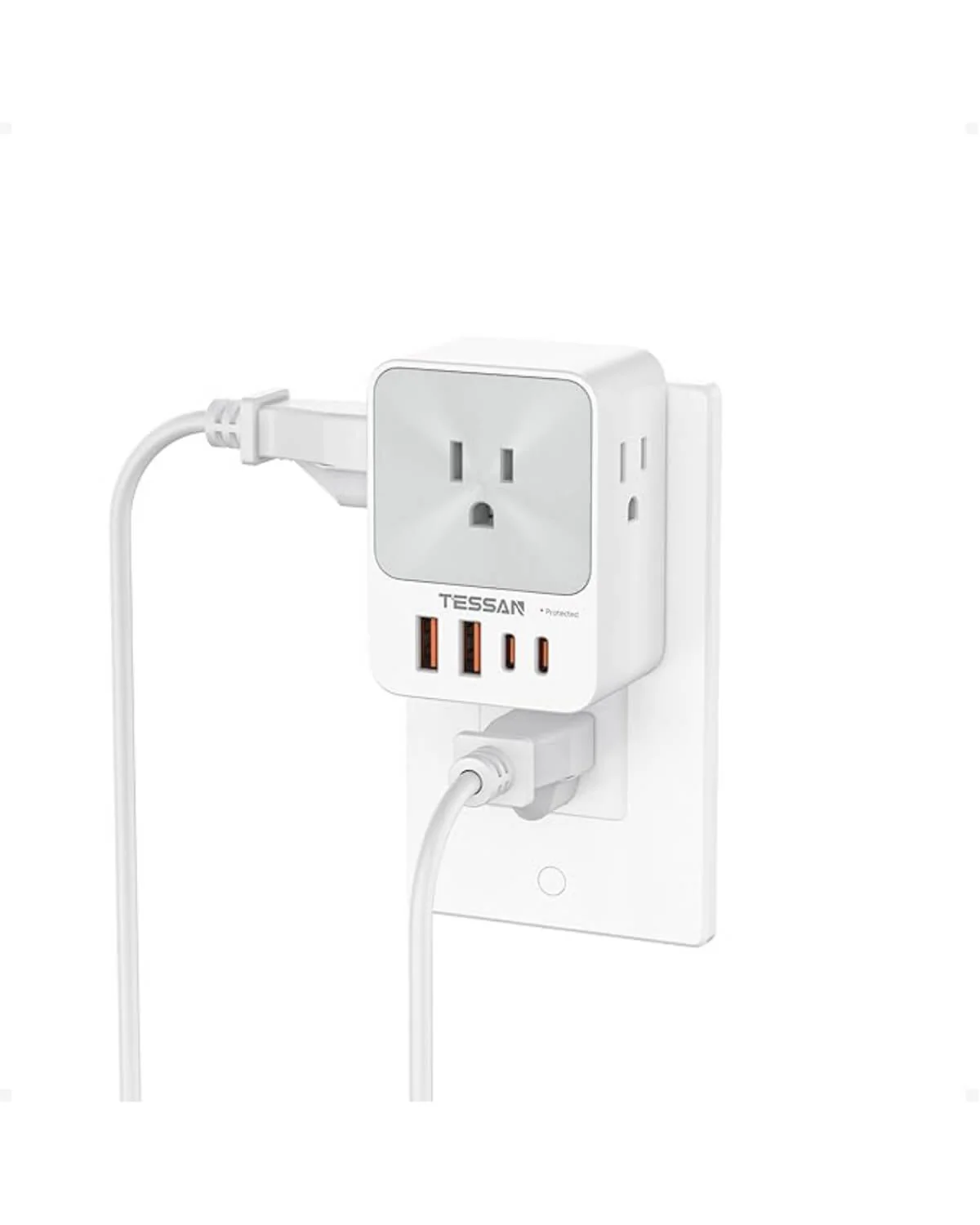 TESSAN Outlet Extender With USB Ports, Surge Protection, 30W Fast Charging - Image 15