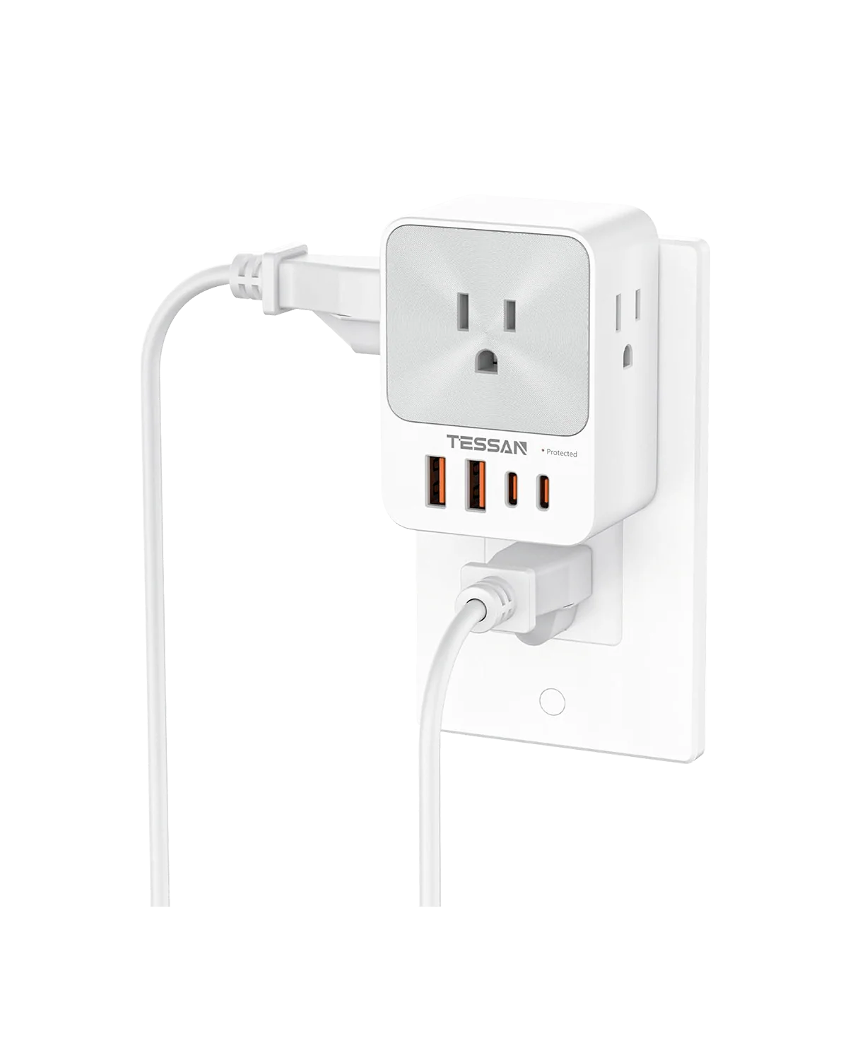 TESSAN Outlet Extender With USB Ports, Surge Protection, 30W Fast Charging - Image 16