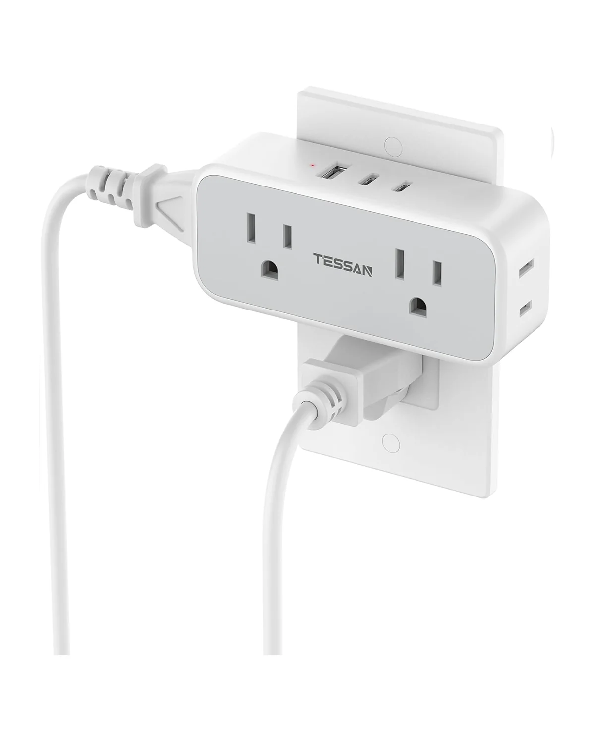 TESSAN 4 Electrical Multiple Outlet Extender with 3 USB Ports, Multi Plug Outlet Splitter with USB - Image 10