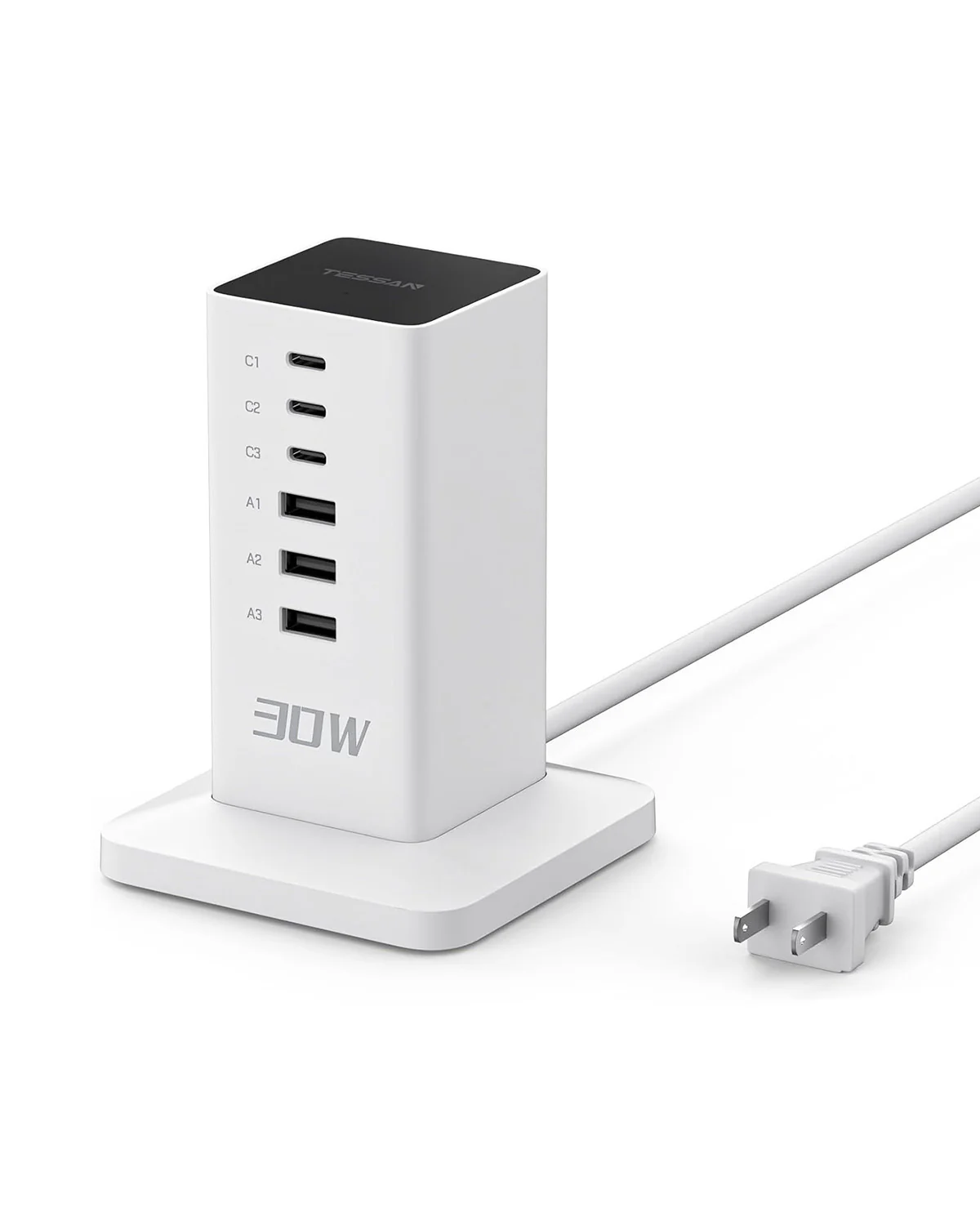 TESSAN Vertical GaN Desktop Power Hub Charging Station with PD - Image 11