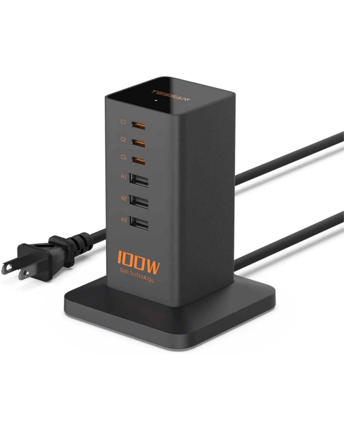 TESSAN Vertical GaN Desktop Power Hub Charging Station with PD - Image 18