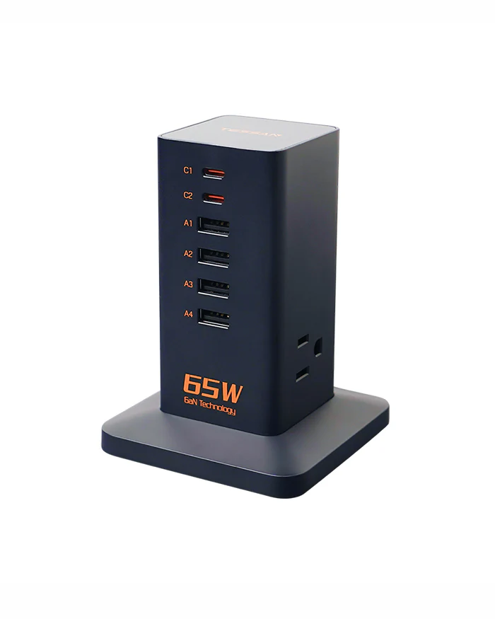 TESSAN Vertical GaN Desktop Power Hub Charging Station with PD - Image 9