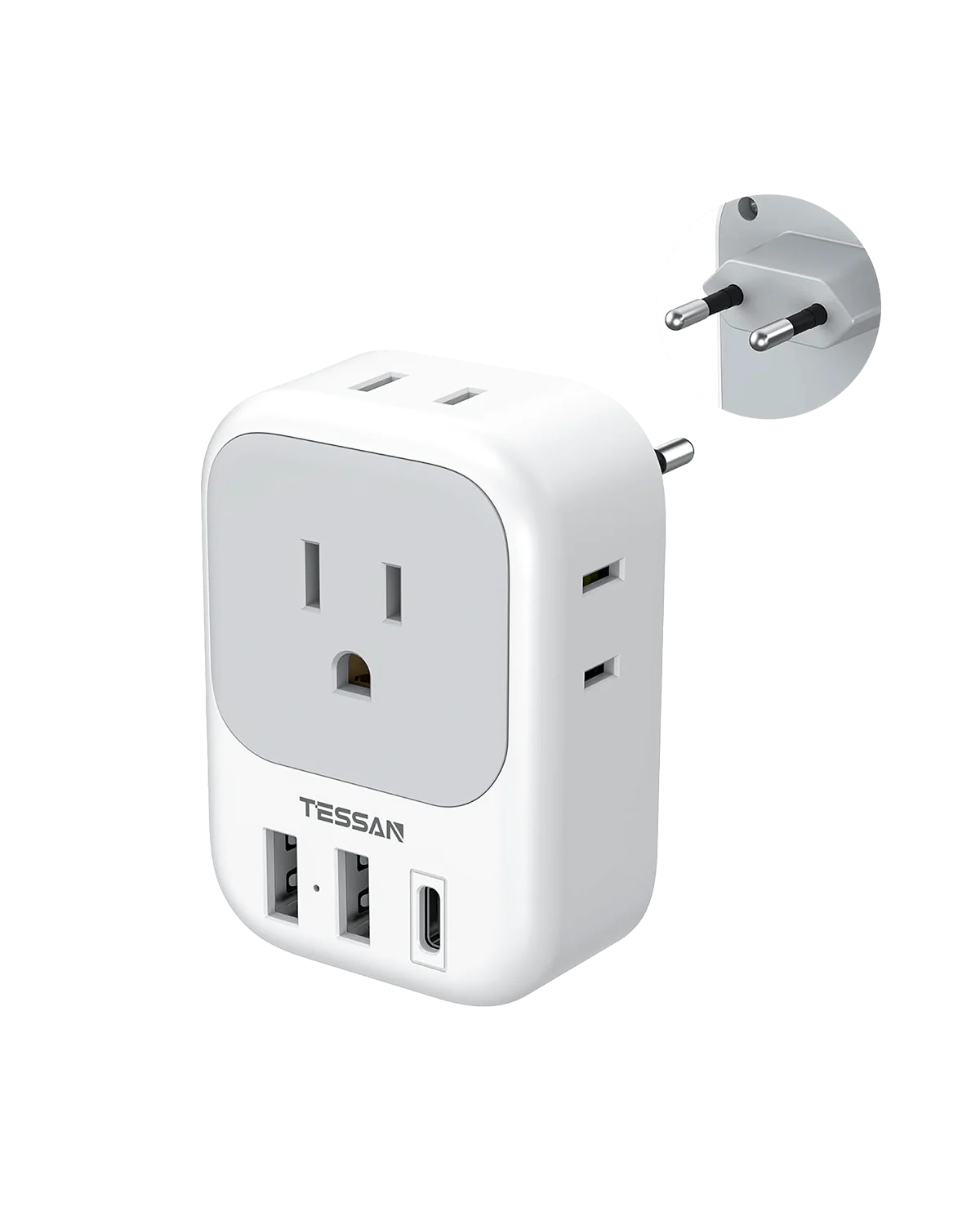 TESSAN US To European Travel Adapter PD 15W - Image 10