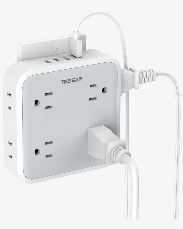 TESSAN Surge Protector Multi Plug Outlet Extender With 8 Outlet & 4 USB - Image 7