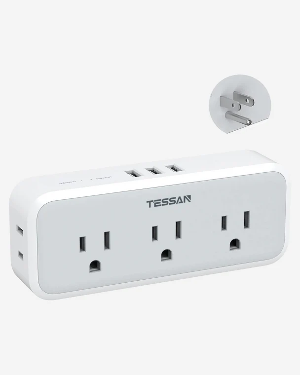 TESSAN Multi Outlet Extender, Surge Protection, Compact Design Saving Space For Other Electronics - Image 8