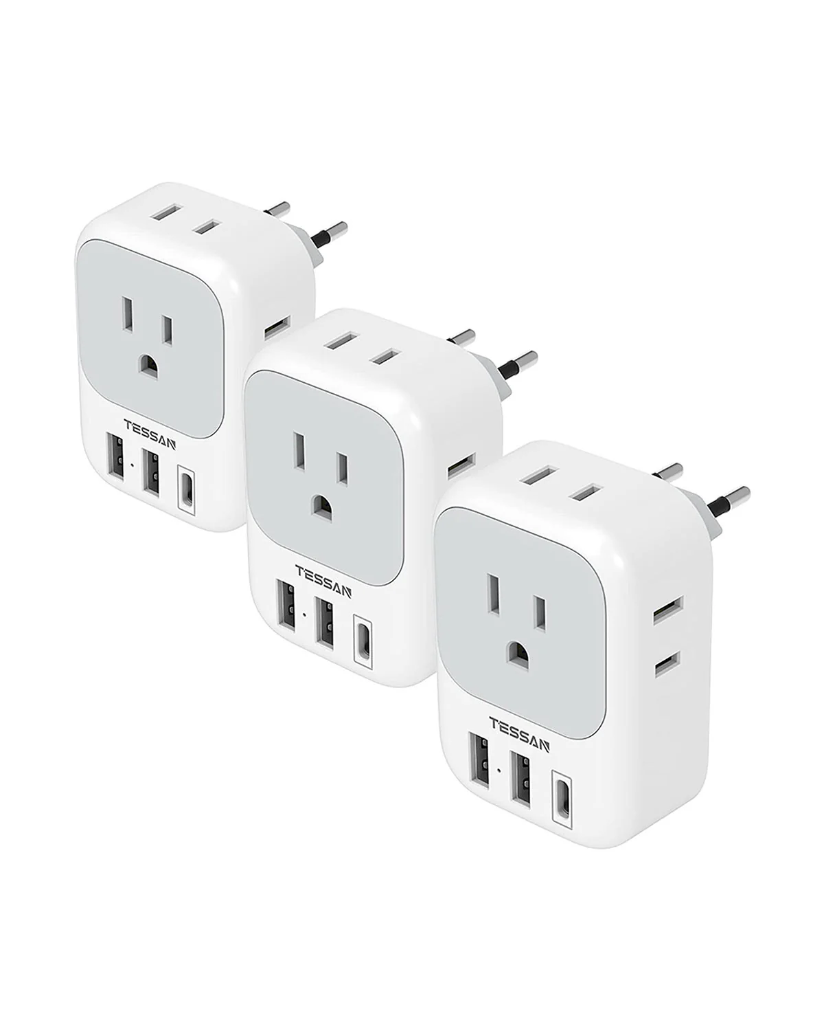 TESSAN US To European Travel Adapter PD 15W - Image 9