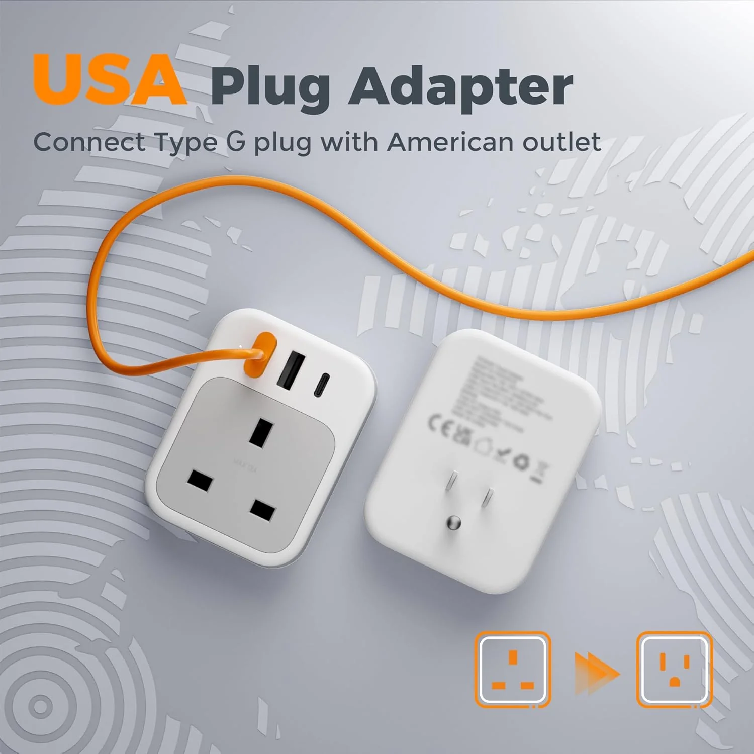 TESSAN UK to US Plug Adapter TA03 - Image 3