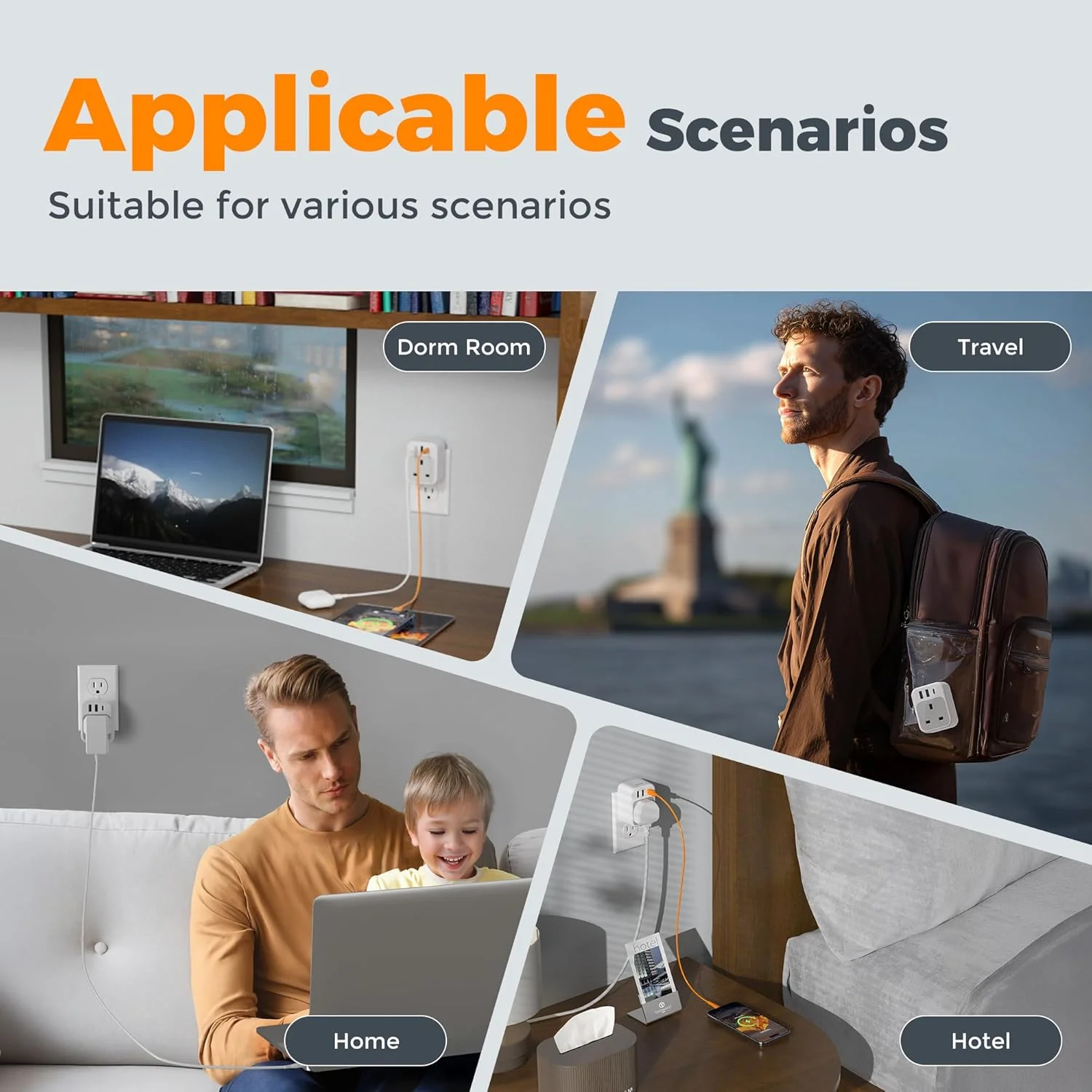 TESSAN UK to US Plug Adapter TA03 - Image 6