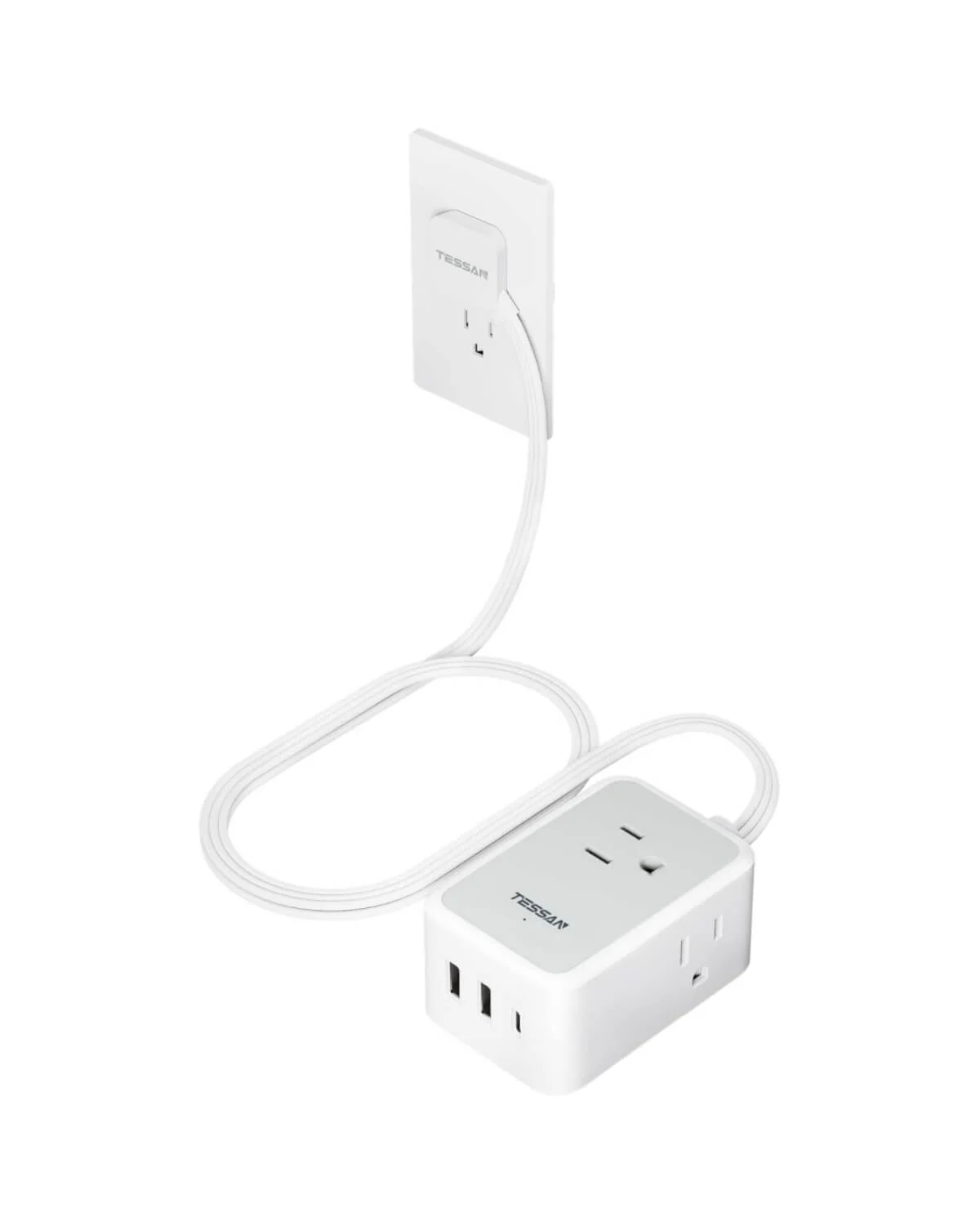 TESSAN Ultra Thin Flat Plug Power Strip 1021 - Image 3