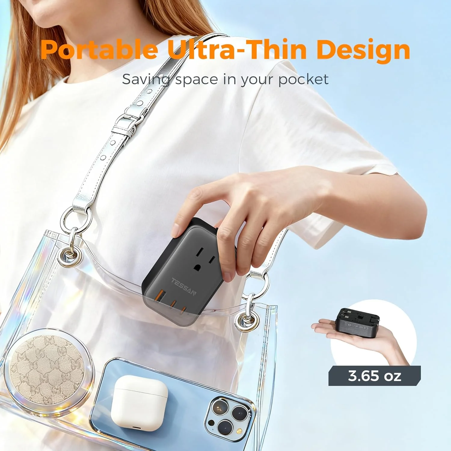 TESSAN Ultra Thin Universal Travel Adapter PD 20W - Image 7