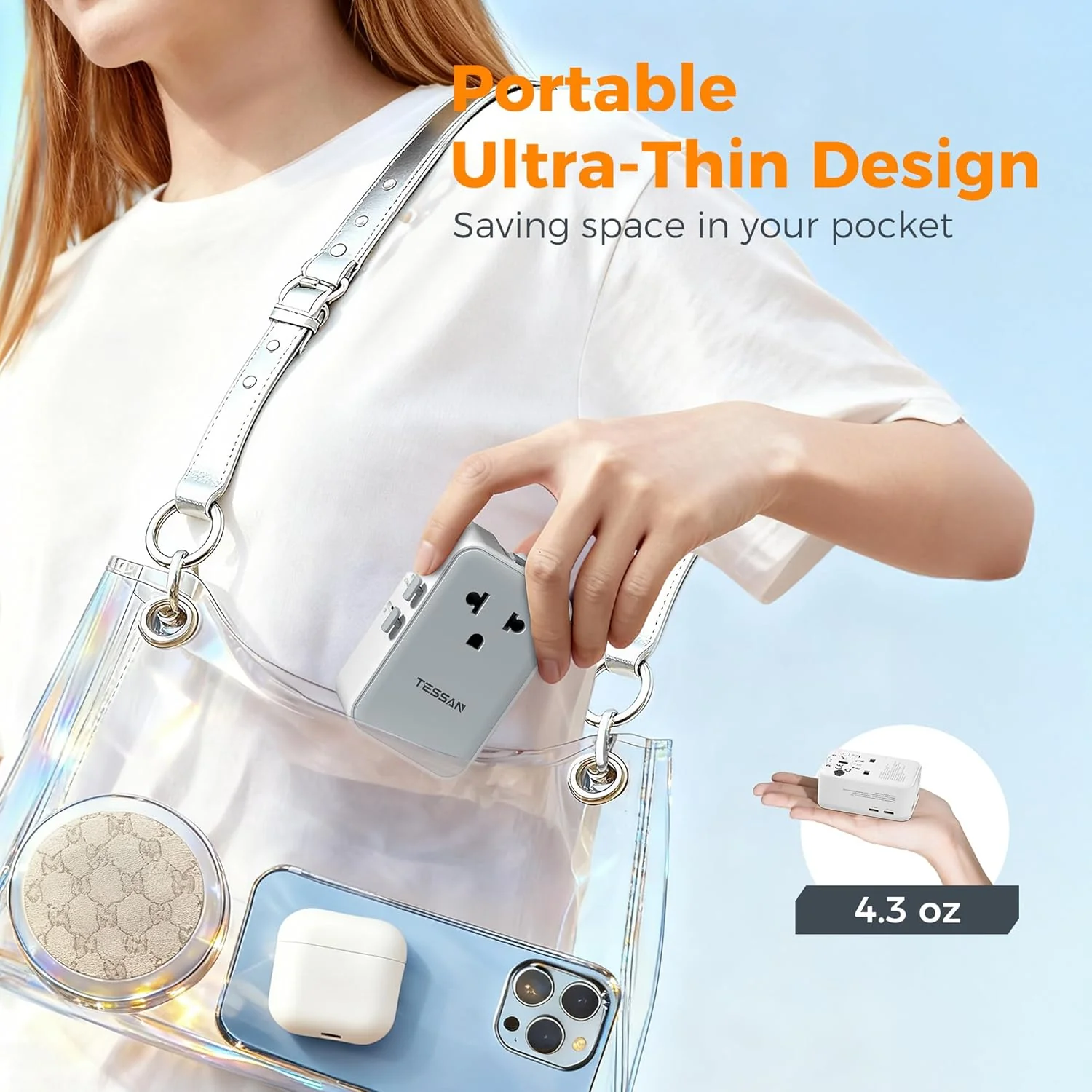 TESSAN Ultra Thin Universal Travel Adapter PD 25W - Image 7