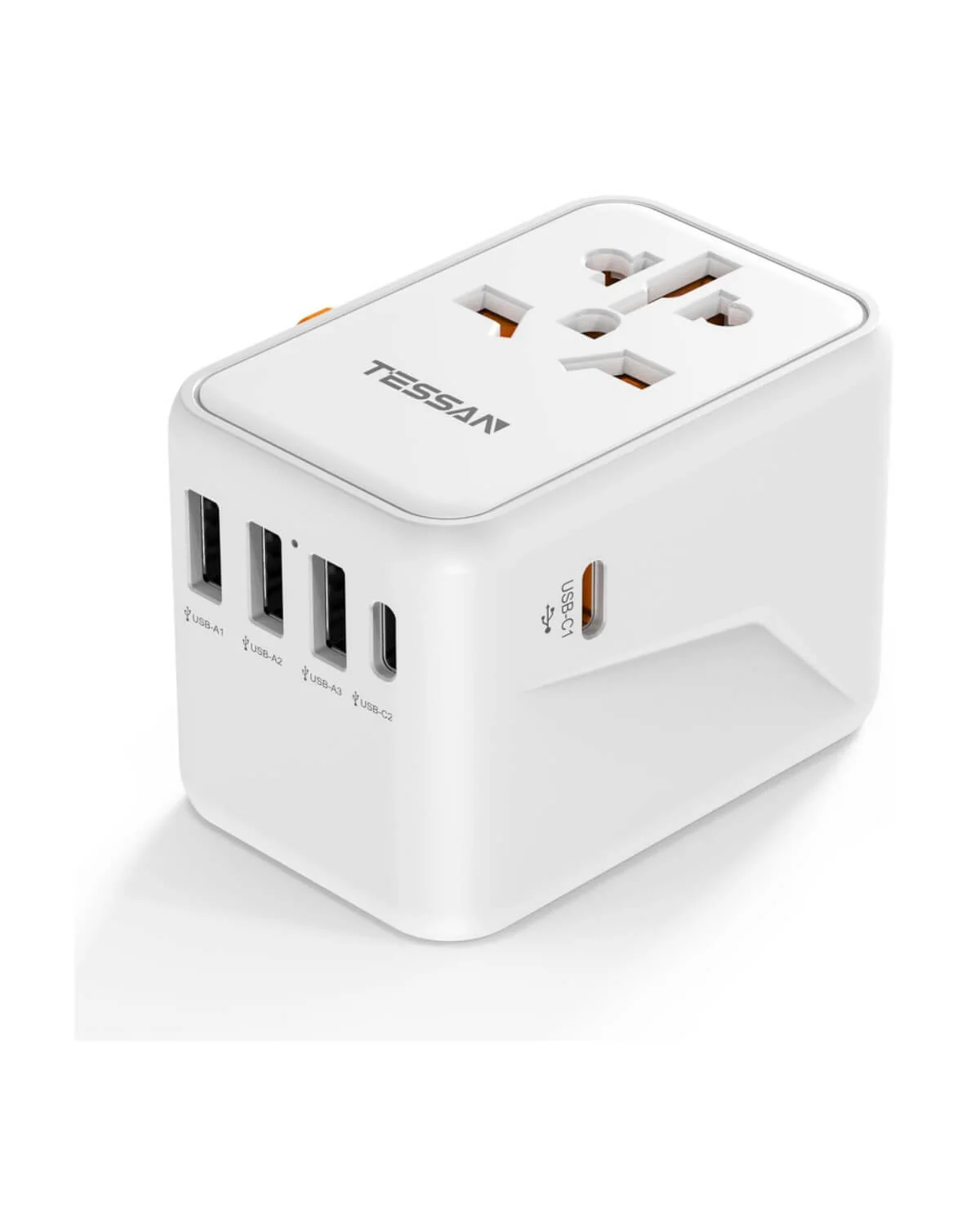 TESSAN GaN Universal Travel Adapter with USB-C - White - Image 11