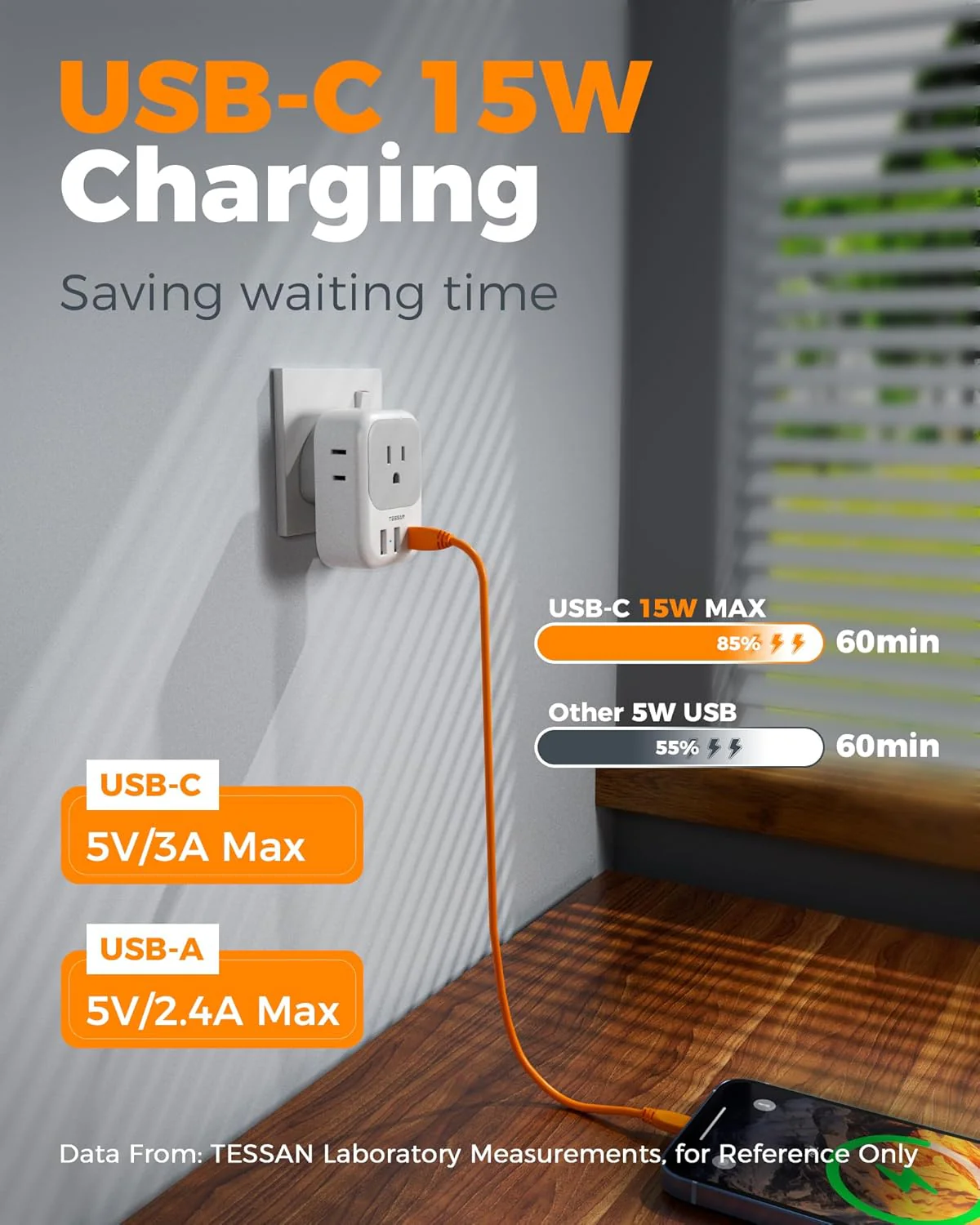 TESSAN US to UK Plug Adapter Type G 161 - Image 12