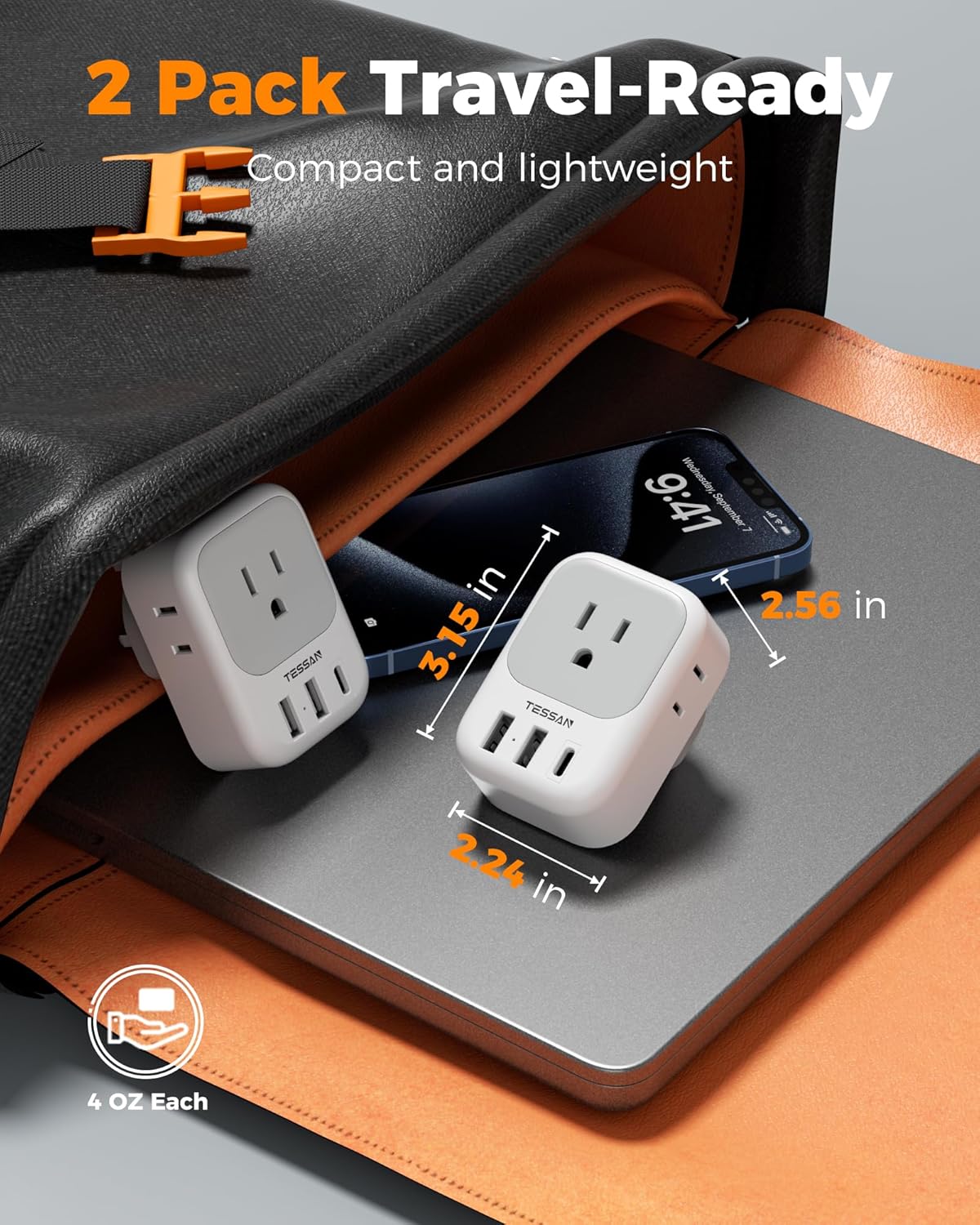 TESSAN US to UK Plug Adapter Type G 161 - Image 13