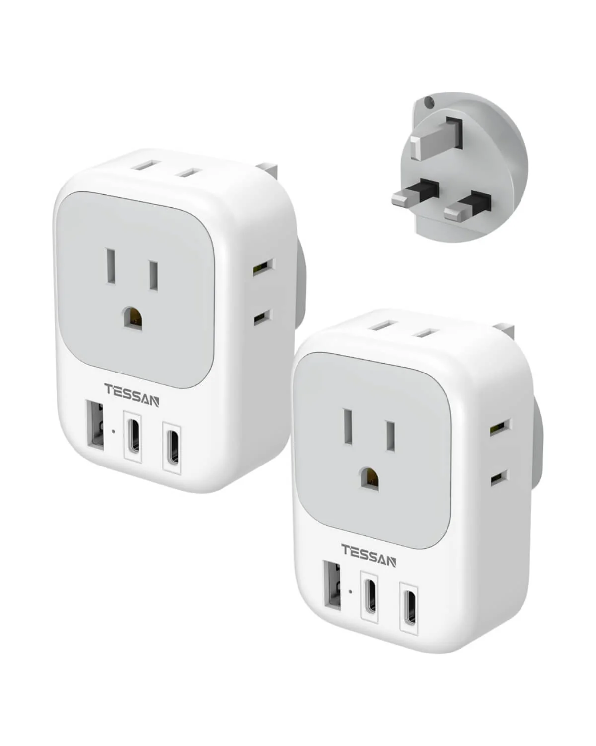 TESSAN US to UK Plug Adapter Type G 161 - Image 8